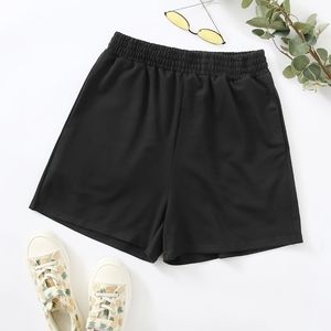 Shein- Slant Pocket Solid Track Shorts